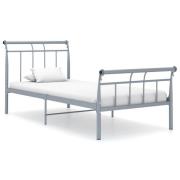 vidaXL Sängram grå metall 100x200 cm