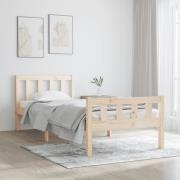 vidaXL Säng 75x190 cm massivt trä