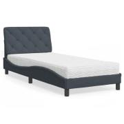 vidaXL Bed with Mattress Dark Grey 80x200 cm Velvet