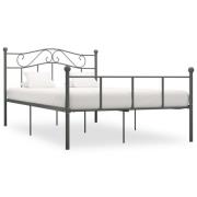 vidaXL Sängram utan madrass grå metall 160x200 cm