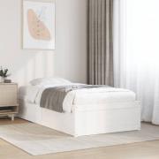 vidaXL Sängram utan madrass vit 90x190 cm massiv furu
