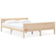 vidaXL Sängram utan madrass massiv furu 140x200 cm
