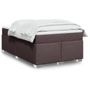 vidaXL Ramsäng med madrass mörkbrun 120x190 cm tyg