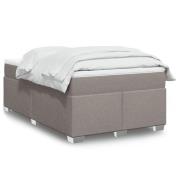 vidaXL Ramsäng med madrass taupe 120x200 cm tyg