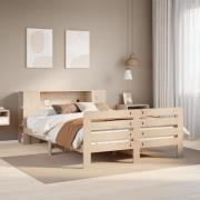 vidaXL Sängram utan madrass 150x200 cm massiv furu