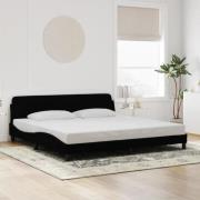 vidaXL Sängram utan madrass svart 200x200 cm sammet