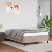 vidaXL Sängram utan madrass cappuccino 120x190 cm konstläder