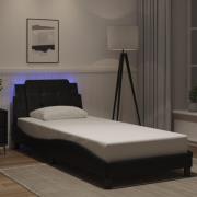 vidaXL Bed Frame with LED without Mattress "Zadar" Black 80x200 cm