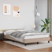 vidaXL Sängram utan madrass cappuccino 120x190 cm konstläder