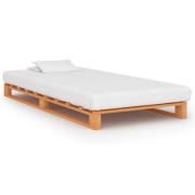 vidaXL Pallsäng utan madrass brun 100x200 cm massiv furu