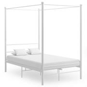 vidaXL Himmelsäng vit metall 120x200 cm