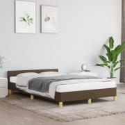 vidaXL sängram utan madrass mörkbrun 120x190 cm tyg