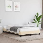 vidaXL sängram utan madrass gräddvit 120x190 cm tyg
