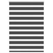 vidaXL Rullgardin zebra svart 105x150 cm tyg bredd 100,9cm polyester