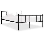 vidaXL Sängram utan madrass svart metall 180x200 cm