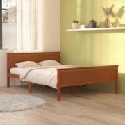vidaXL Sängram honungsbrun massiv furu 140x200 cm