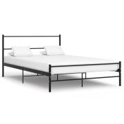 vidaXL Sängram svart metall 160x200 cm