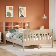 vidaXL Sängram utan madrass 160x200 cm massiv furu