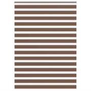 vidaXL Rullgardin zebra brun 160x200 cm tyg bredd 155,9 cm polyester