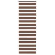 vidaXL Rullgardin zebra brun 75x200 cm tyg bredd 70,9 cm polyester