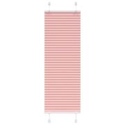 vidaXL Plisserad persienn rosa 40x100cm tyg bredd 39,4cm polyester