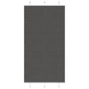 vidaXL Plisserad persienn svart 105x200 cm tyg bredd 104,4cm polyester