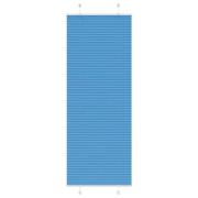 vidaXL Plisserad persienn blå 75x200 cm tyg bredd 74,4 cm polyester