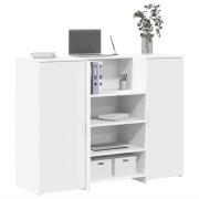 vidaXL Receptionsdisk vit 135x50x103,5 cm konstruerat trä