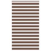 vidaXL Rullgardin zebra brun 130x200 cm tyg bredd 125,9 cm polyester