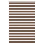 vidaXL Rullgardin zebra brun 140x200 cm tyg bredd 135,9 cm polyester