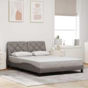 vidaXL Sängram utan madrass taupe 120x200 cm tyg