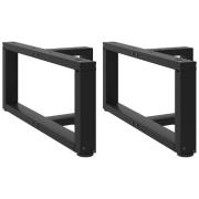 vidaXL Soffbordsben T-formade 2 st svart 60x25x(30-31) cm stål
