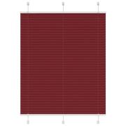 vidaXL Plisserad persienn Bordeaux röd 110x150 cm tyg bredd 109,4 cm