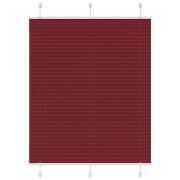 vidaXL Plisserad persienn Bordeaux röd 105x100 cm tyg bredd 104,4cm