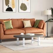 vidaXL Soffbordsben vit 2 st 50x(30-31) cm stål