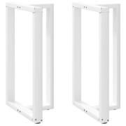 vidaXL Barbordsben T-formad 2 st vit 60x35x(100-101) cm stål