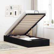 vidaXL Ottoman sängram utan madrass svart 90x190 cm tyg