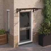 vidaXL Entrétak svart 122x90 cm polykarbonat