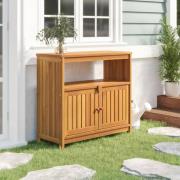 vidaXL Konsolbord för trädgården 80x35x75 cm massivt akaciaträ