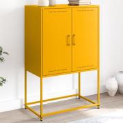 vidaXL Högskåp senapsgul 68,5x38,5x107 cm stål