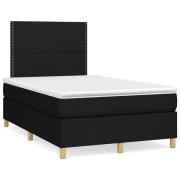 vidaXL Ramsäng med madrass svart 120x190 cm tyg