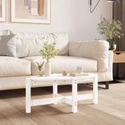 vidaXL Soffbord vit 87x48x35 cm massiv furu