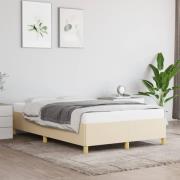 vidaXL sängram utan madrass gräddvit 120x190 cm tyg