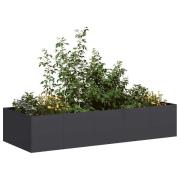 vidaXL Odlingslåda svart 200x80x40 cm stål