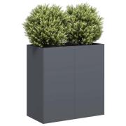 vidaXL Planteringskärl antracit 80x40x80 cm kallvalsat stål