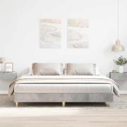 vidaXL Sängram utan madrass betonggrå 180x200cm konstruerat trä