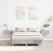 vidaXL Sängram utan madrass betonggrå 140x190 cm konstruerat trä