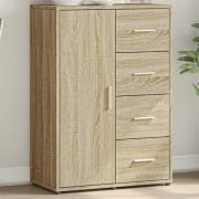 vidaXL Skänk sonoma-ek 60x31x84 cm konstruerat trä