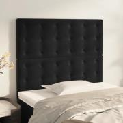 vidaXL Sänggavel svart 80x5x118/128 cm sammet