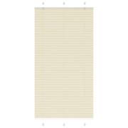 vidaXL Plisserad persienn cremefärgad 105x200 cm tyg bredd 104,4cm